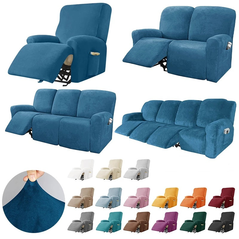 Stretch Velvet Recliner Chair Covers