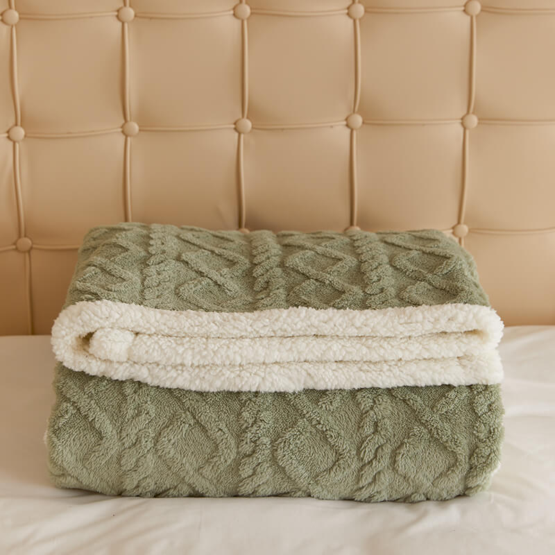 Sherpa Fleece Blanket for Beds