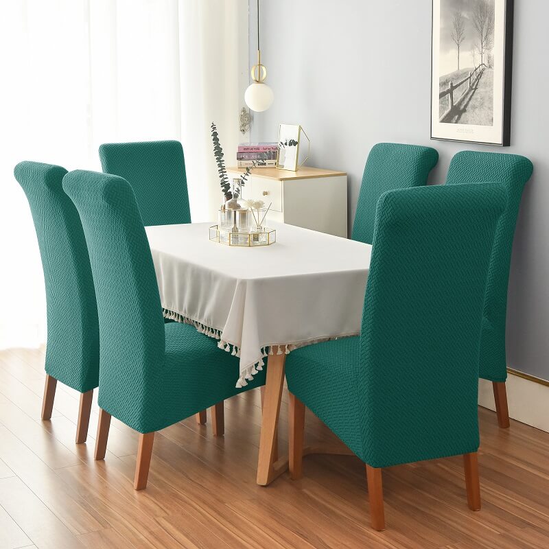 Knitted Twill Jacquard XL Dining Chair Covers