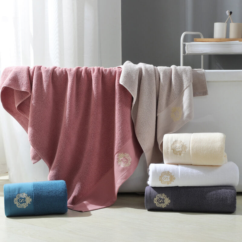 2Pcs Luxury Cotton Super Soft Bath Towel 400GSM