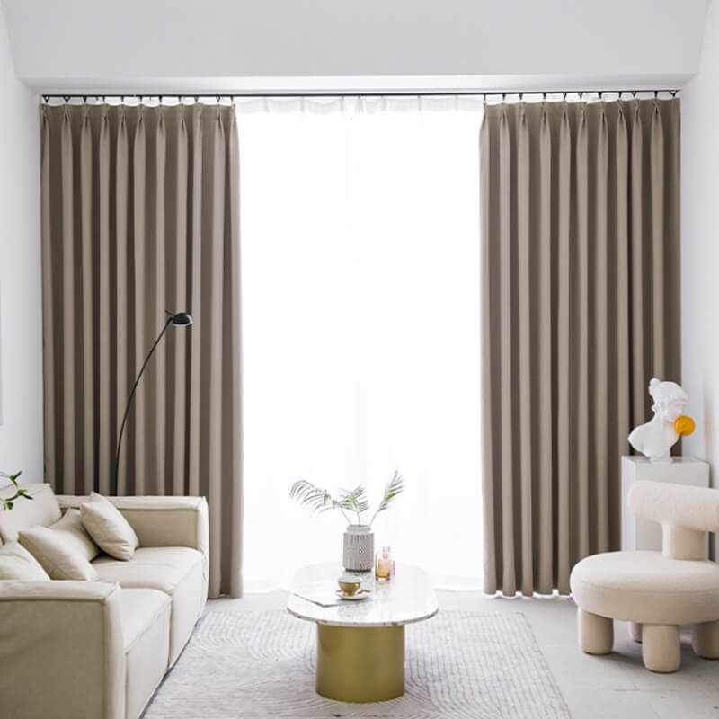 Linen Look Textured Blackout Curtains