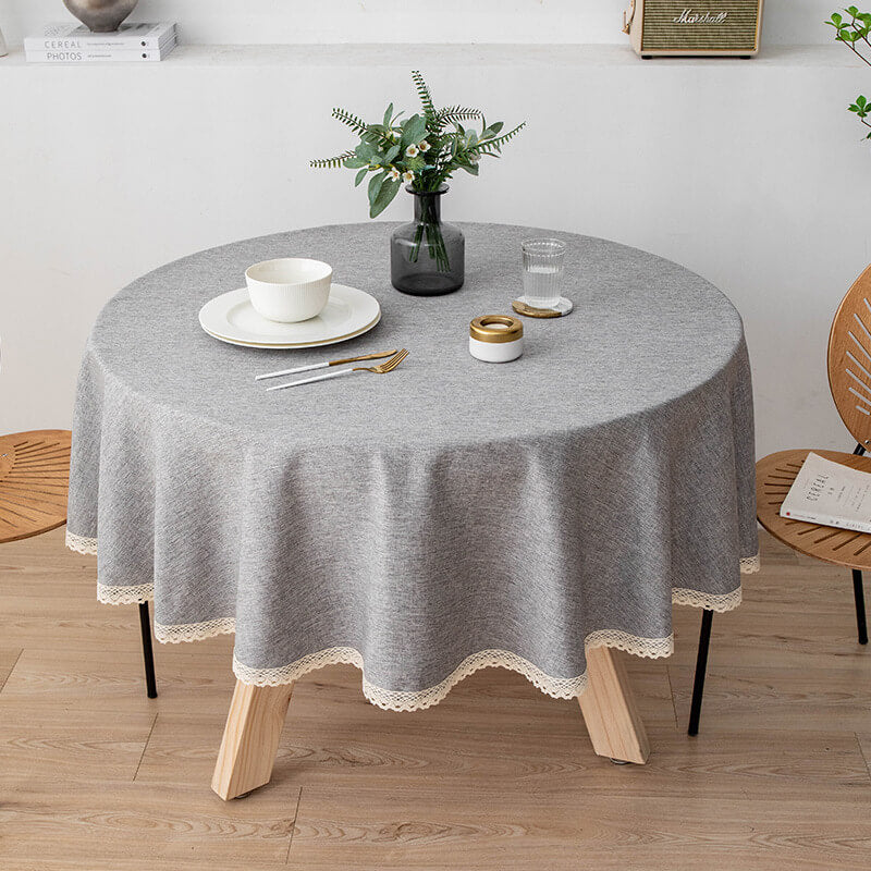 Waterproof Wipeable Round Tablecloths