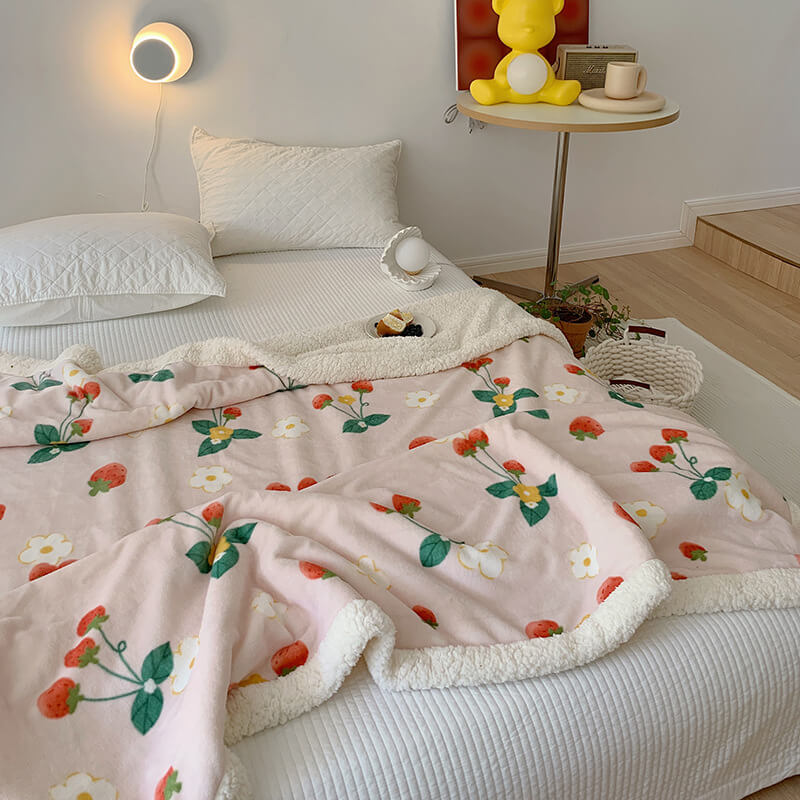 Lamb Wool Nap Blanket for Bedroom