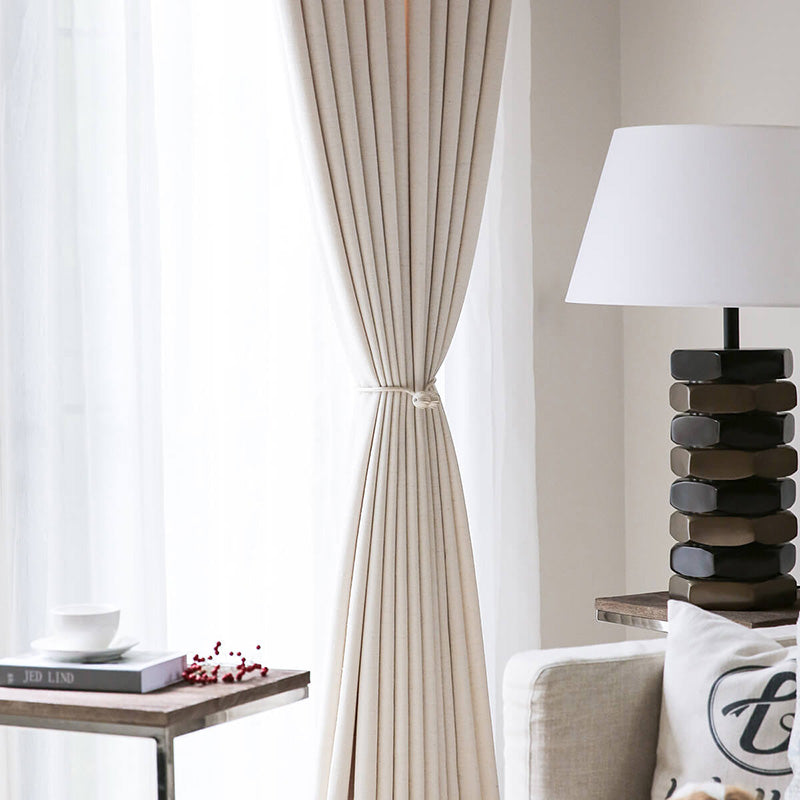 Linen Blackout Curtains for Bedroom