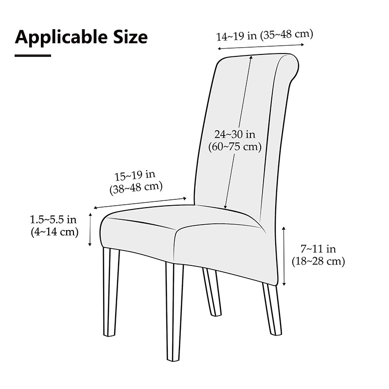 Knitted Twill Jacquard XL Dining Chair Covers