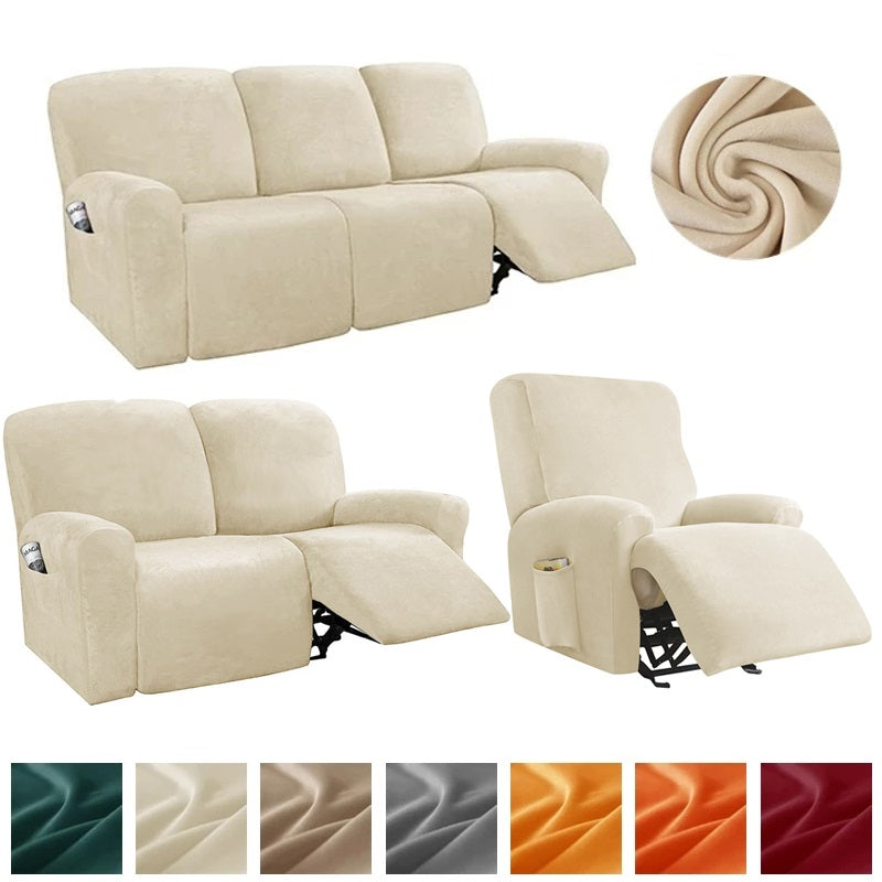 Stretch Velvet Recliner Chair Covers