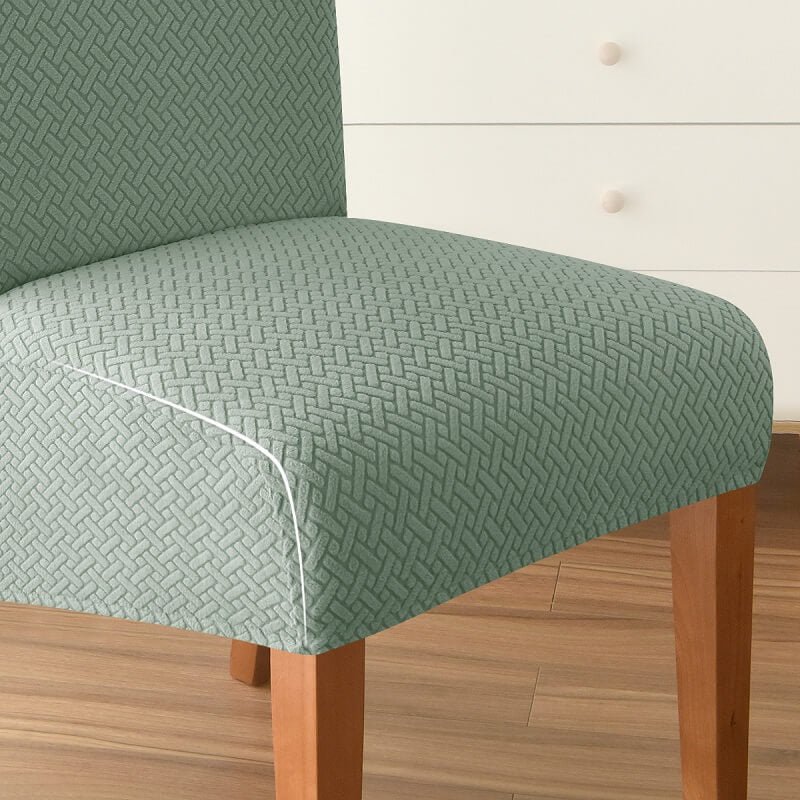Knitted Twill Jacquard XL Dining Chair Covers