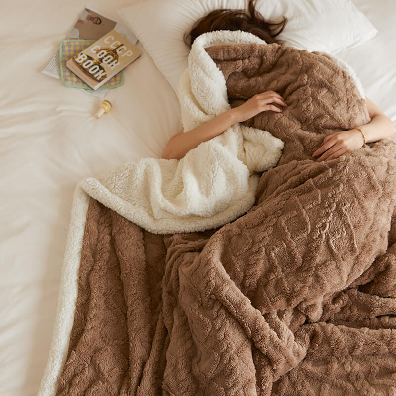 Sherpa Fleece Blanket for Beds