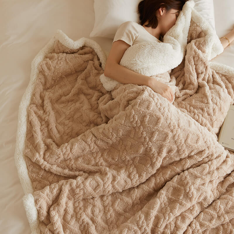 Sherpa Fleece Blanket for Beds