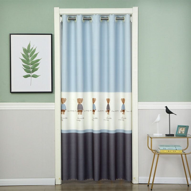 Blackout Sliding Door Curtain with Tie Rope