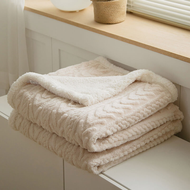 Sherpa Fleece Blanket for Beds
