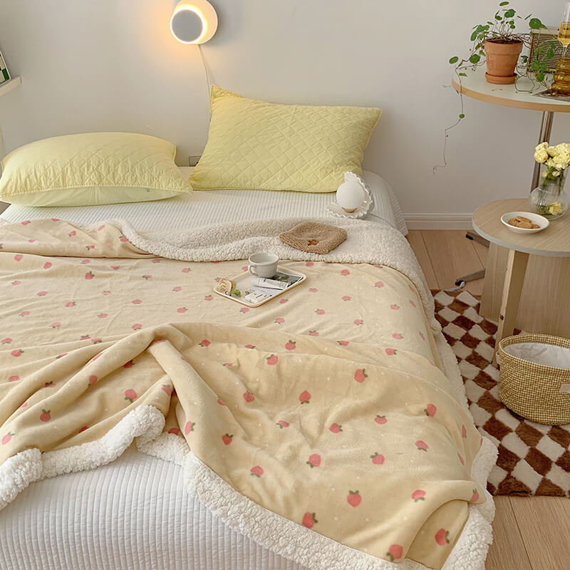 Lamb Wool Nap Blanket for Bedroom