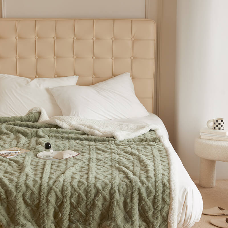 Sherpa Fleece Blanket for Beds