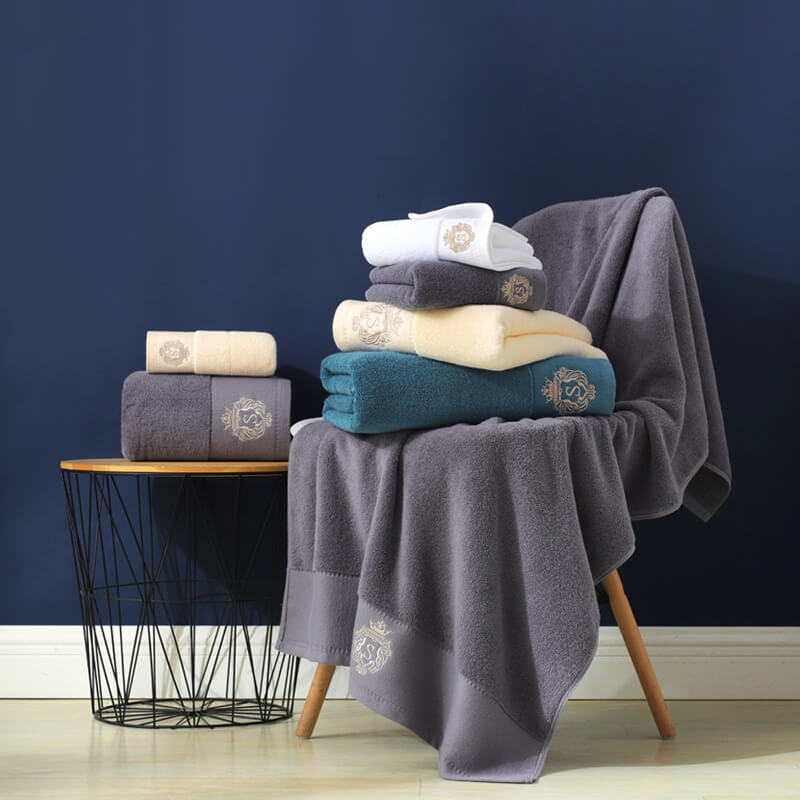 2Pcs Luxury Cotton Super Soft Bath Towel 400GSM