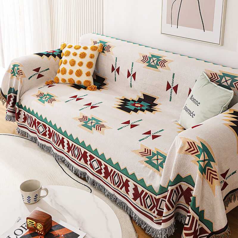 Boho Woven Reversible Throw Blankets