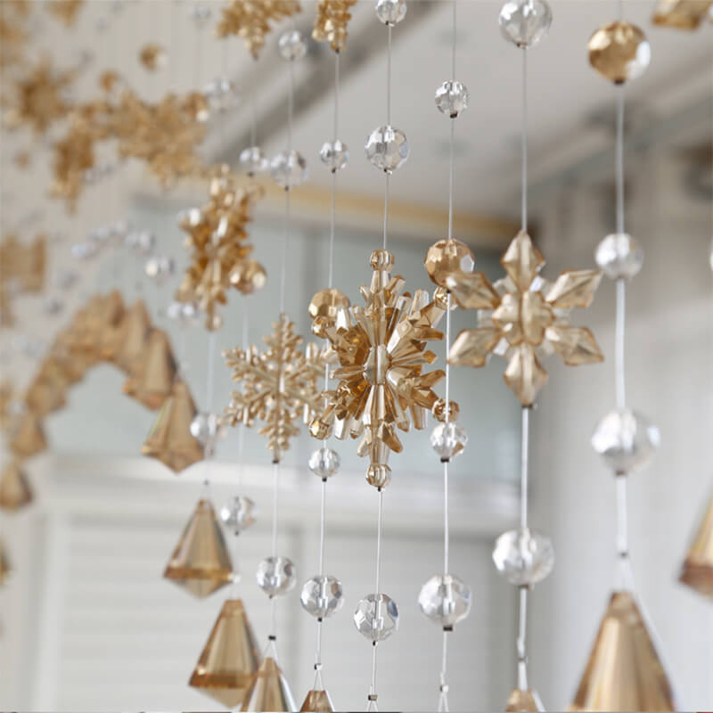 Crystal Snowflake Bead Curtain for Doorways Divider