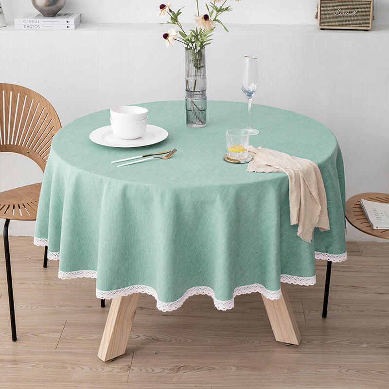 Waterproof Wipeable Round Tablecloths
