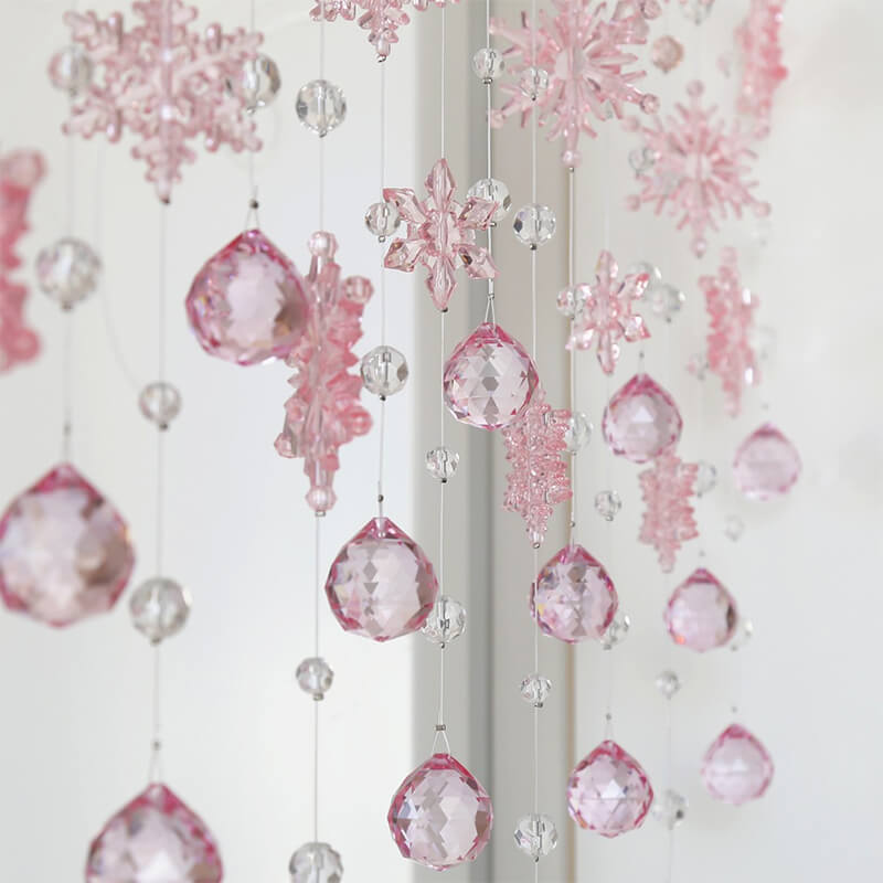 Crystal Snowflake Bead Curtain for Doorways Divider