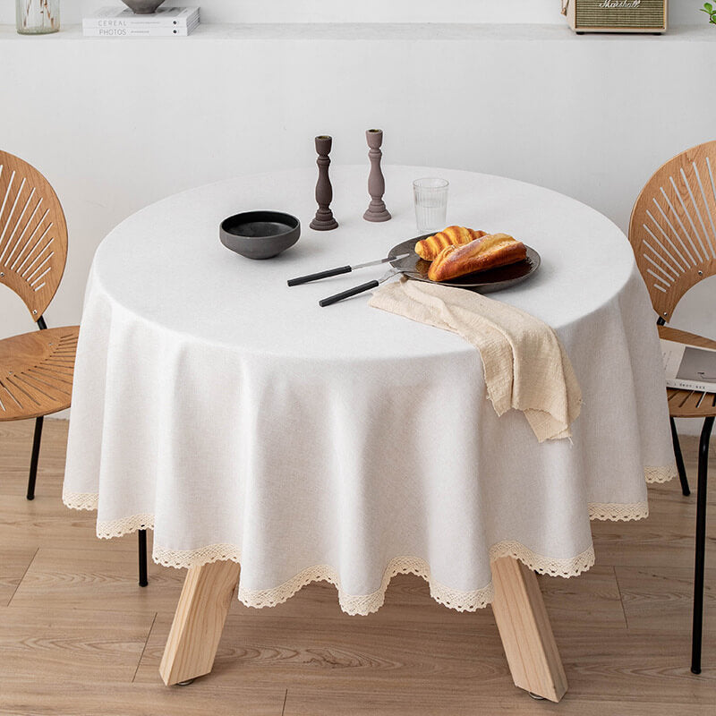 Waterproof Wipeable Round Tablecloths