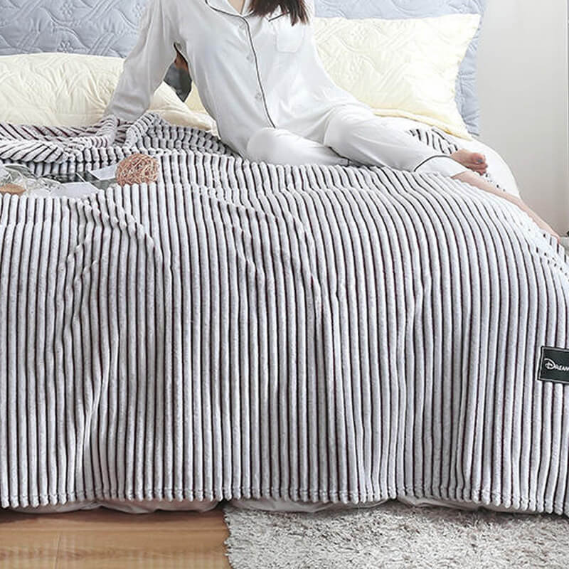 Warm Cozy Throw Blanket with Stripe