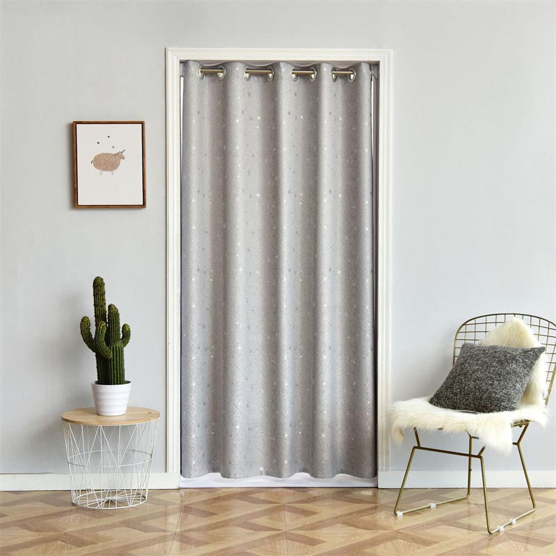 Punch-Free Blackout Door Curtain Stylish Simplicity