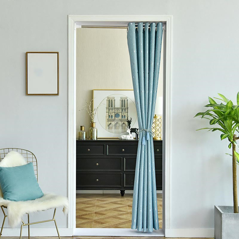 Punch-Free Blackout Door Curtain Stylish Simplicity