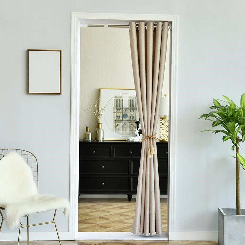 Punch-Free Blackout Door Curtain Stylish Simplicity