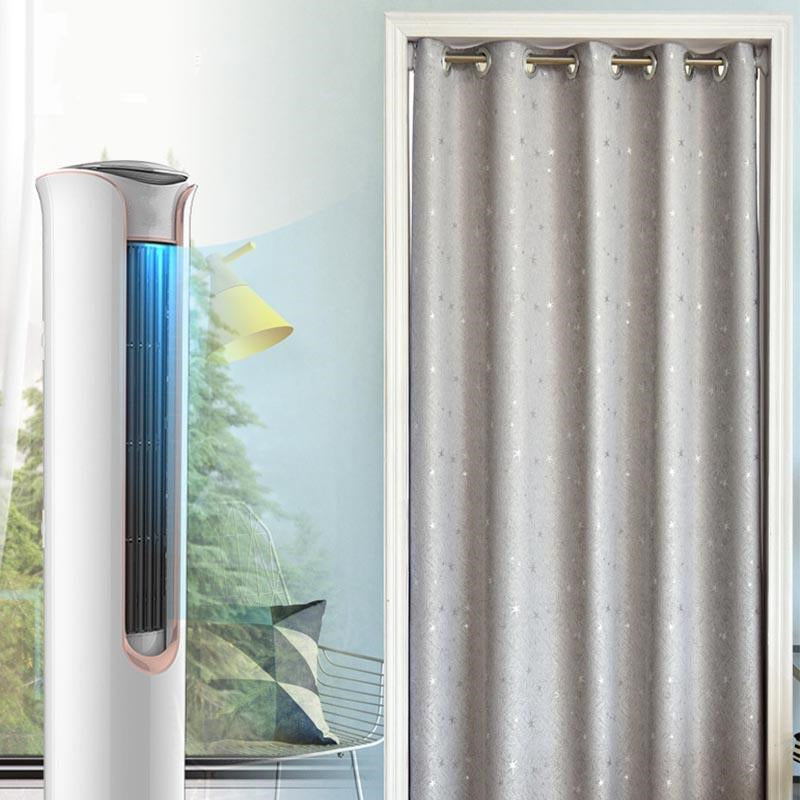 Punch-Free Blackout Door Curtain Stylish Simplicity