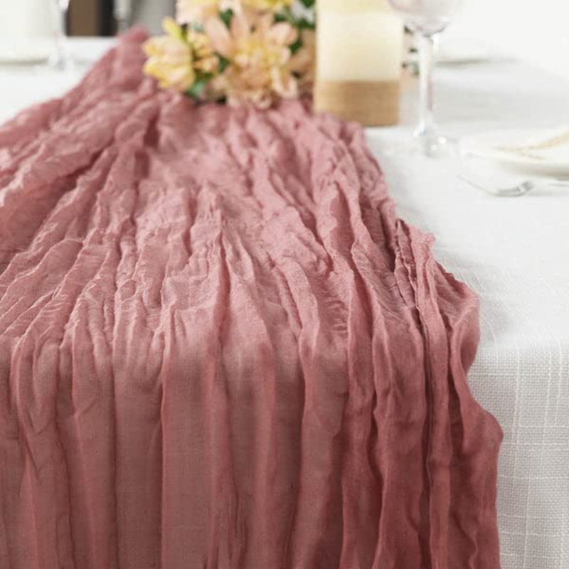 Wrinkled Table Runner for Wedding 157 x 35 Inches