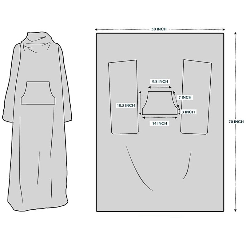 Over-Size Wearable Throw Blanket Winter