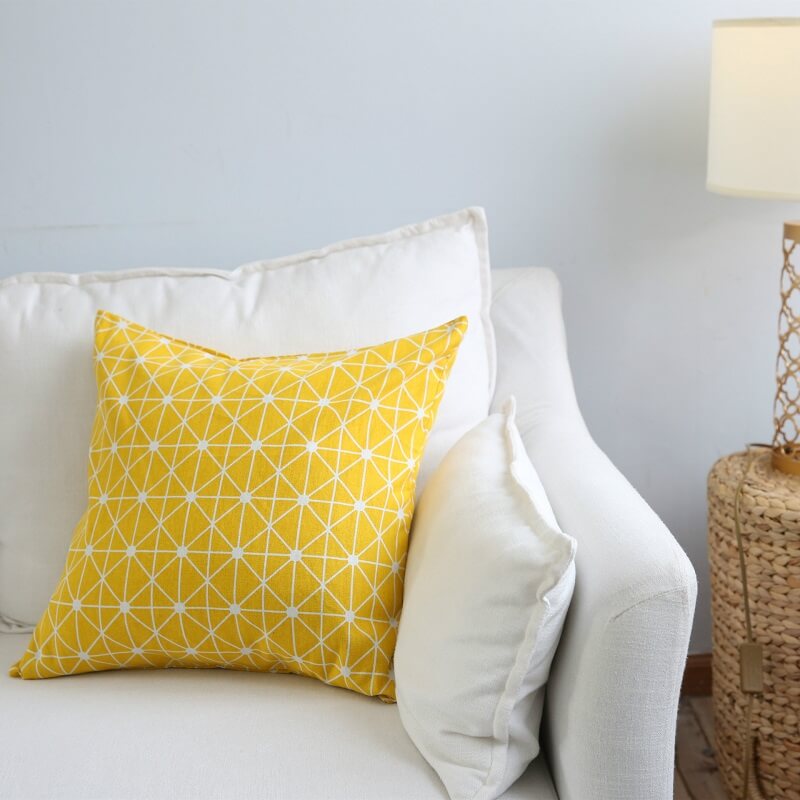 2 Pcs Modern Geometric Pattern Cotton Pillowcases