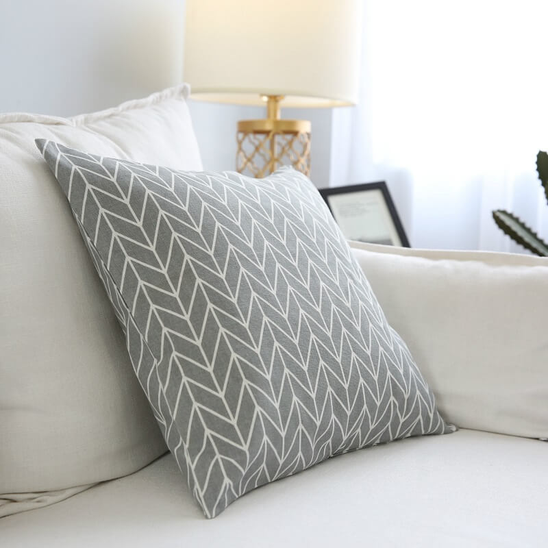 2 Pcs Modern Geometric Pattern Cotton Pillowcases