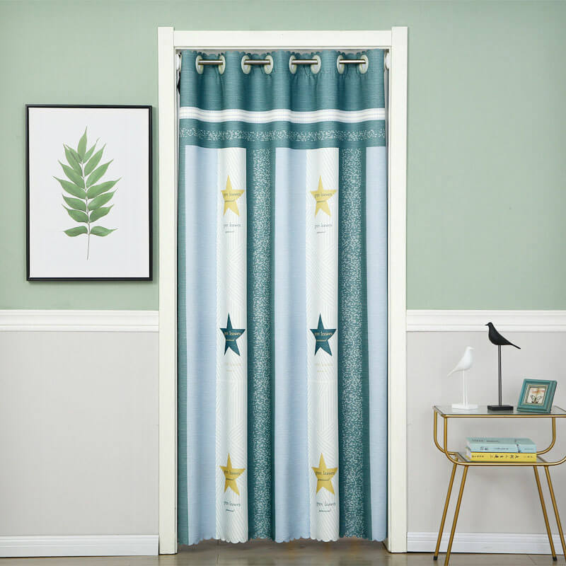 Blackout Sliding Door Curtain with Tie Rope