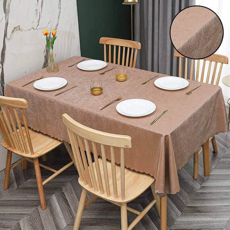 Jacquard Waterproof & Oilproof Oilcloth Tablecloth