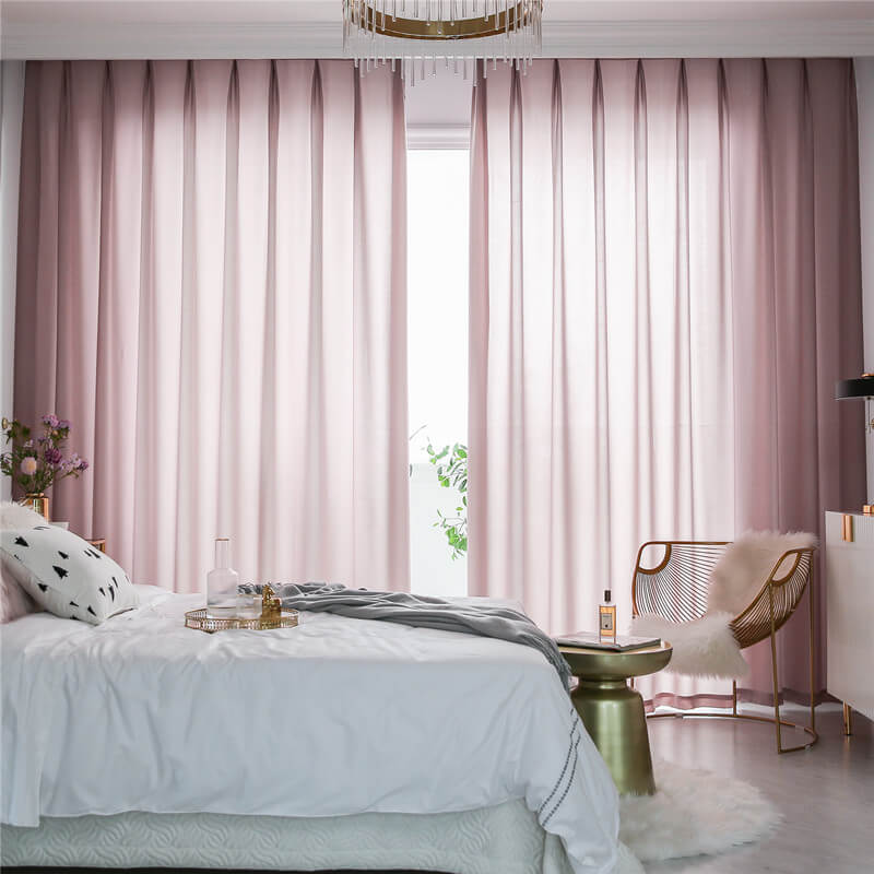 Light Filtering White Voile Curtain with Hooks