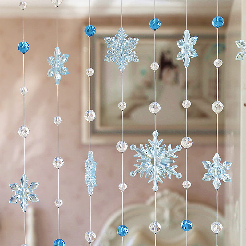 Crystal Snowflake Bead Curtain for Doorways Divider