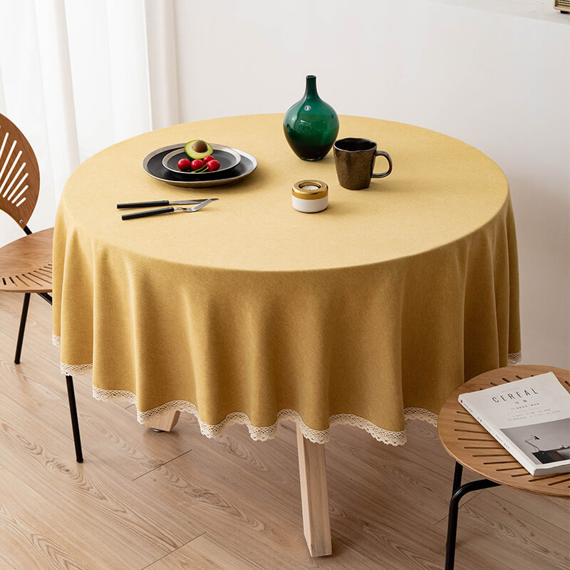 Waterproof Wipeable Round Tablecloths
