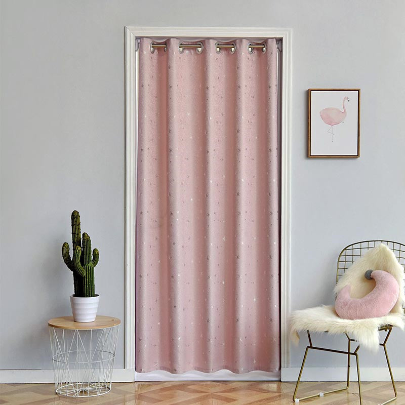 Punch-Free Blackout Door Curtain Stylish Simplicity