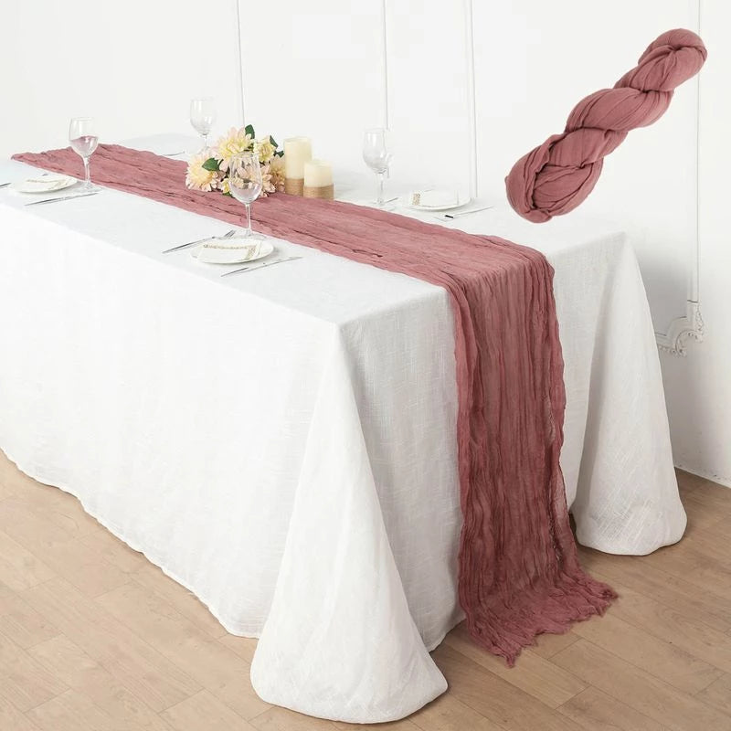 Wrinkled Table Runner for Wedding 157 x 35 Inches