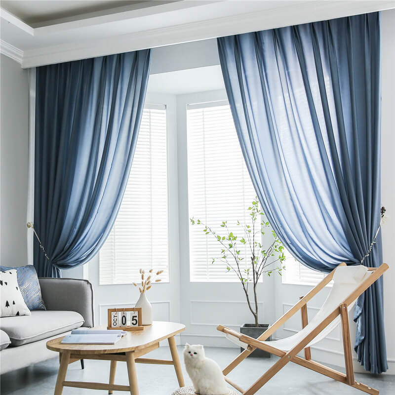 Light Filtering White Voile Curtain with Hooks