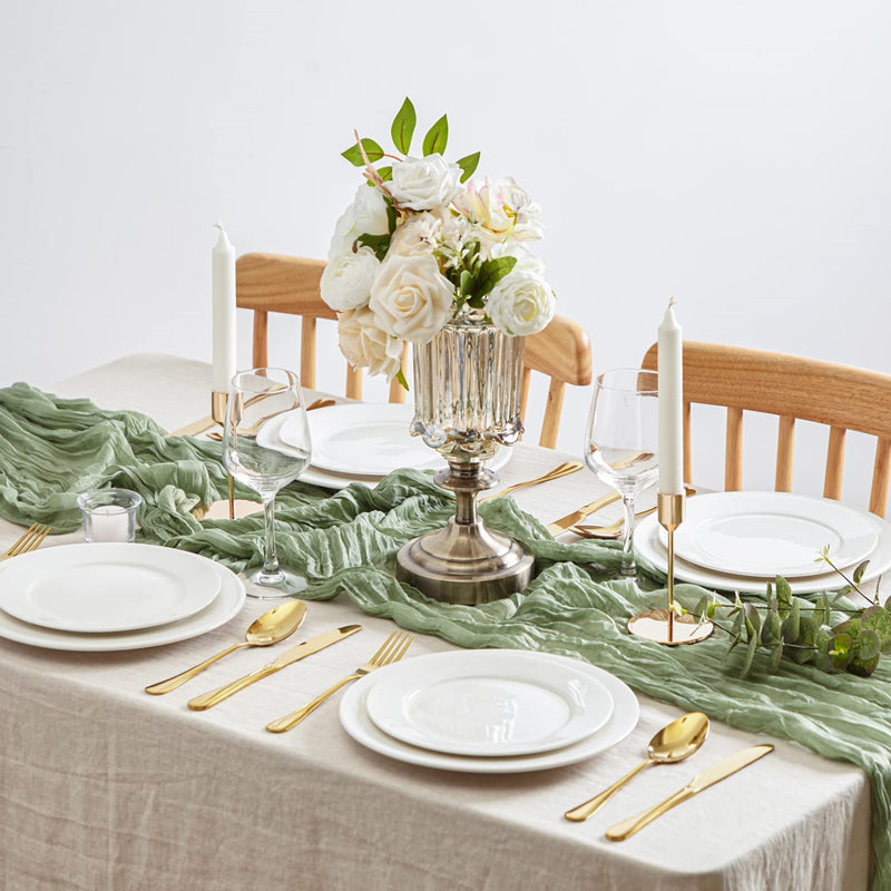 Wrinkled Table Runner for Wedding 157 x 35 Inches