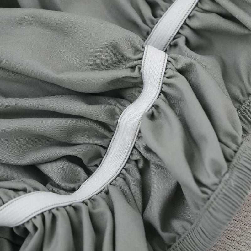 Ruffled Bed Skirt with Elastic Belt, 15-inches Drop