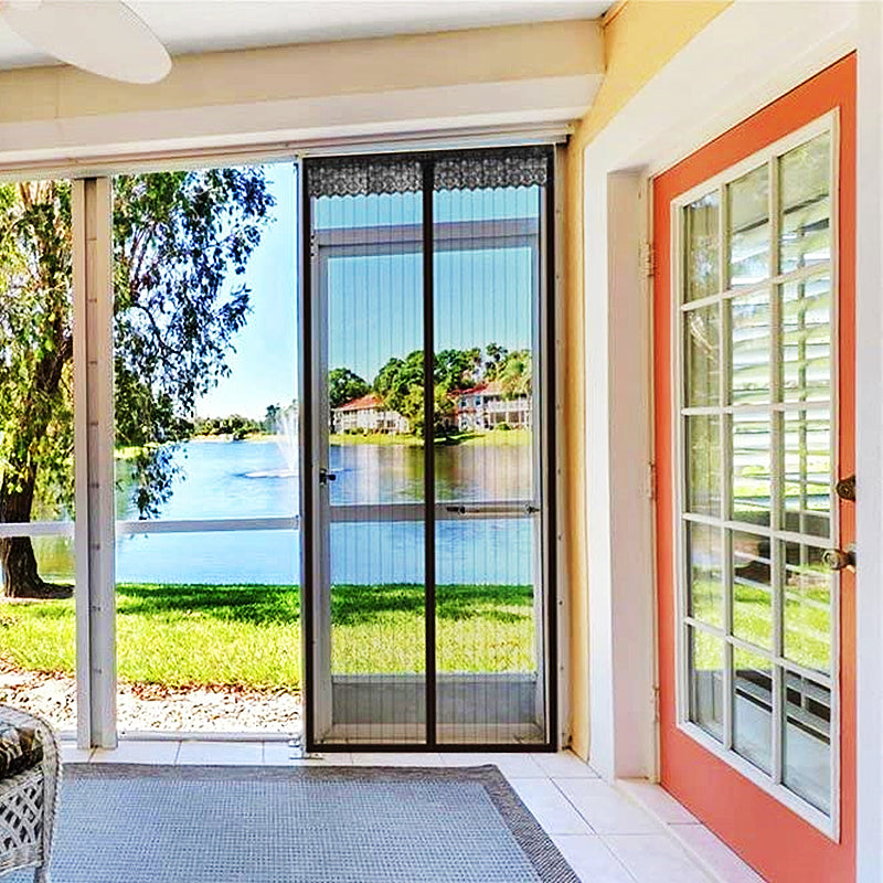 Magnetic Screen Door, Fly Screen for Patio Doors Black