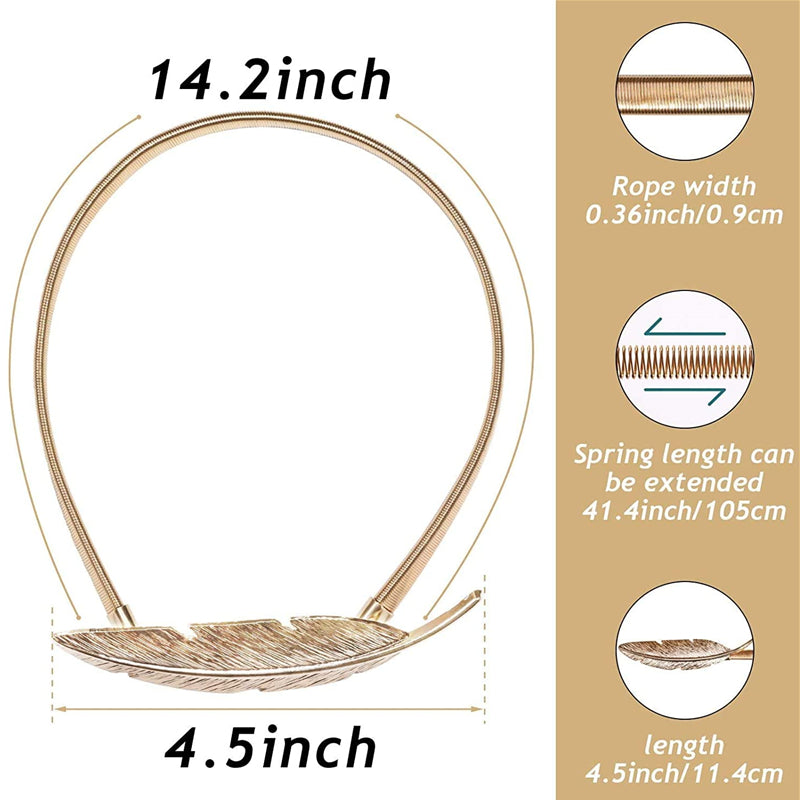 2 Pack Spring Curtain Tiebacks for Thin&Thick Drapery