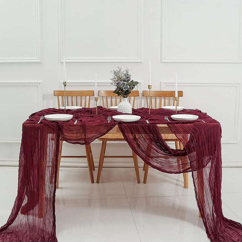Wrinkled Table Runner for Wedding 157 x 35 Inches