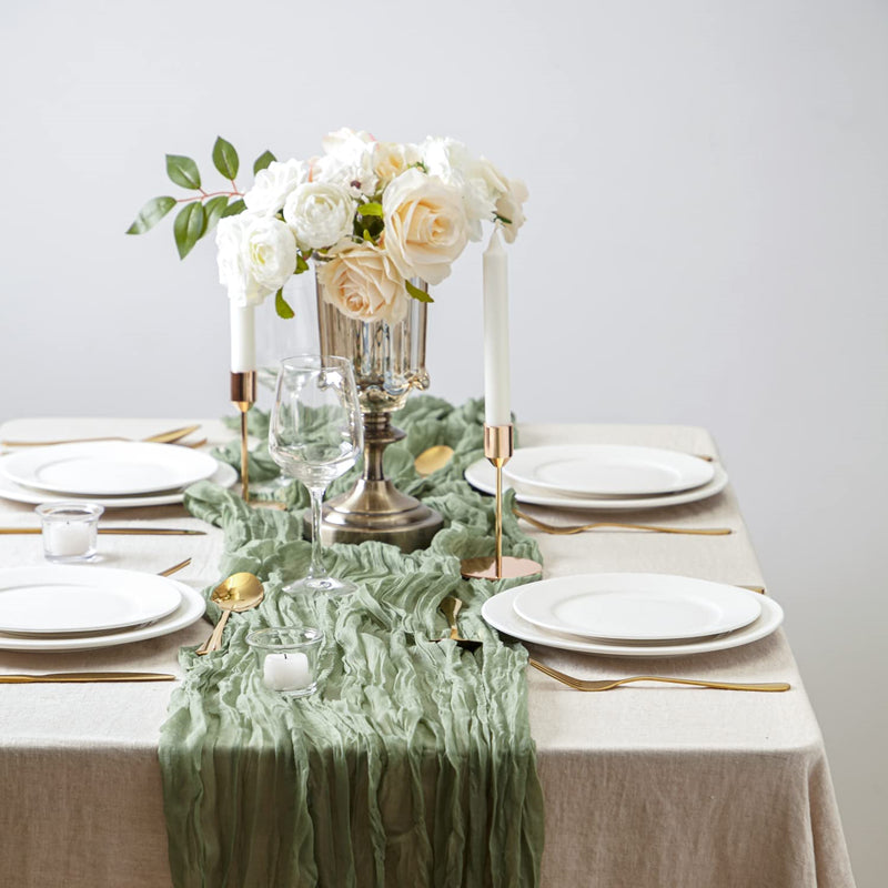 Wrinkled Table Runner for Wedding 157 x 35 Inches