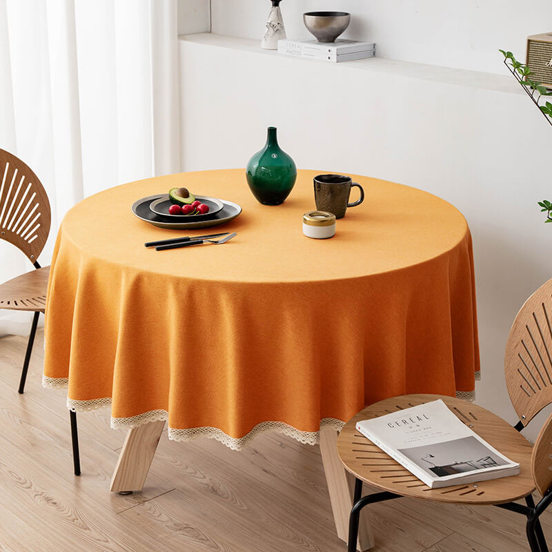 Waterproof Wipeable Round Tablecloths