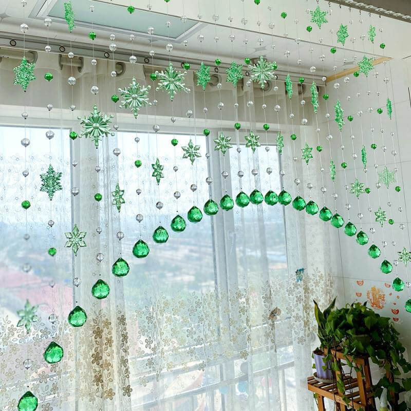 Crystal Snowflake Bead Curtain for Doorways Divider