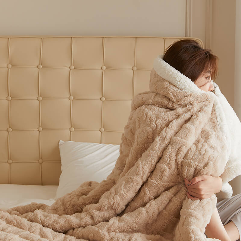 Sherpa Fleece Blanket for Beds