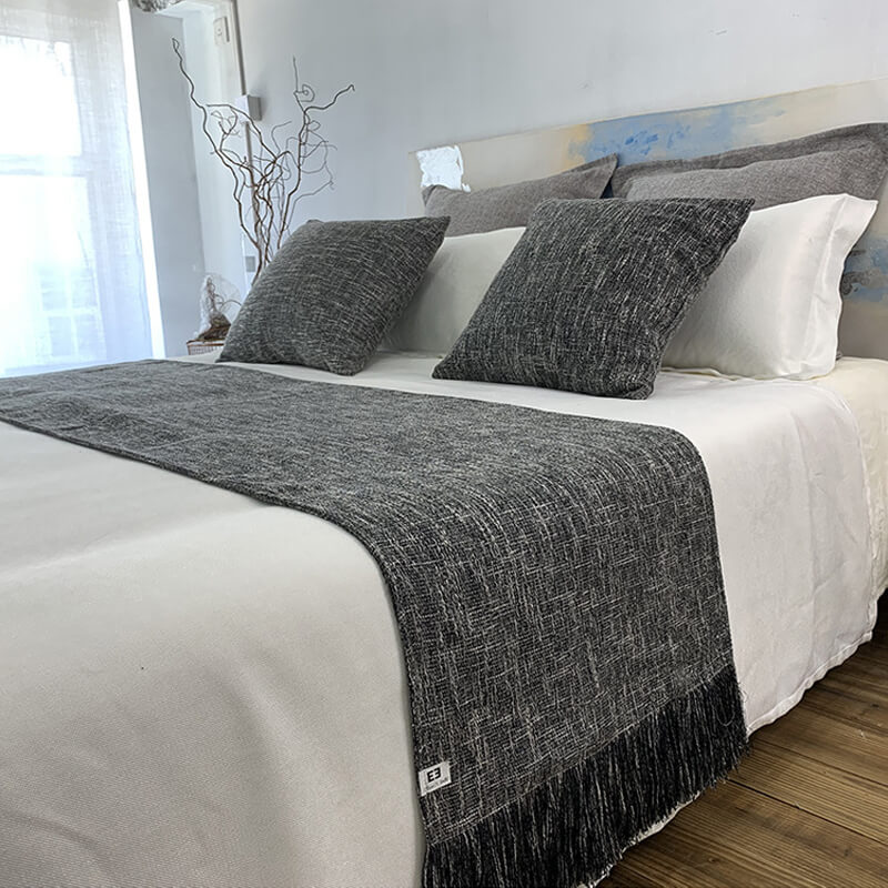 Linen Bed Runners & Scarves with Tassels